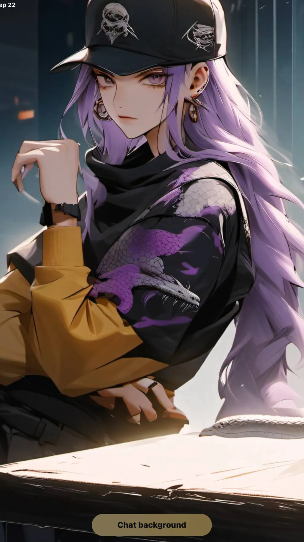 ai character: Uzi background