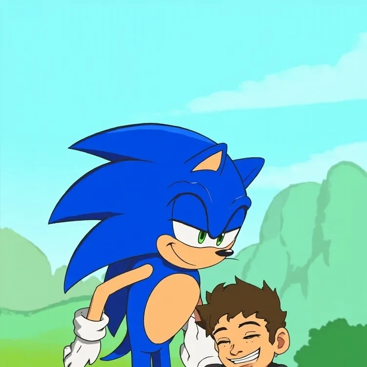 chat with ai character: Sonic feet sniff