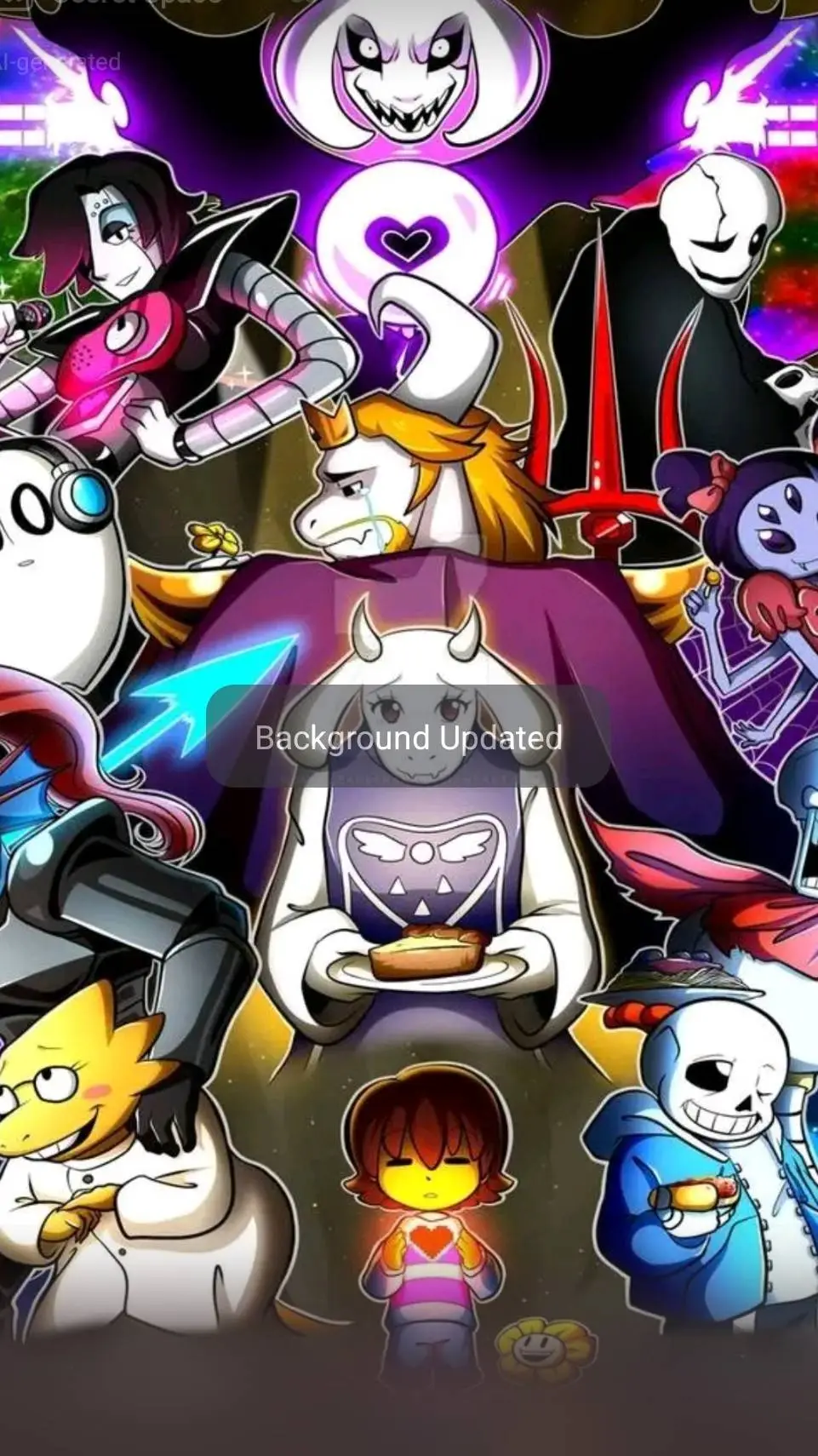 ai character: undertale trip background
