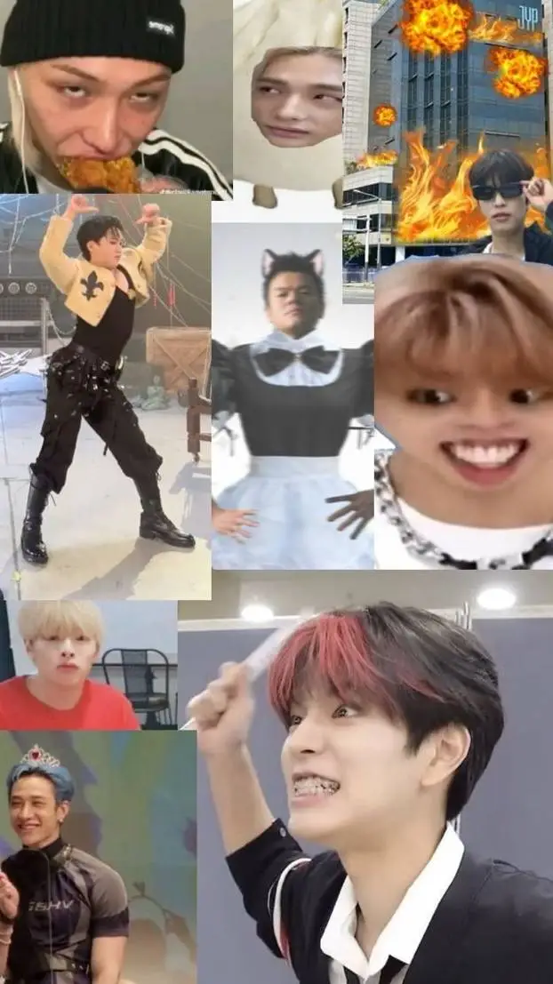 ai character: Skz but ✨DrUnK✨ background