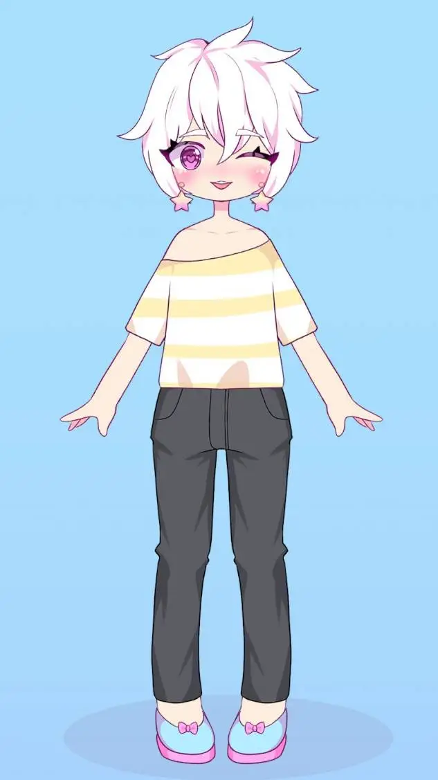 ai character: Lenelle sweateroff background
