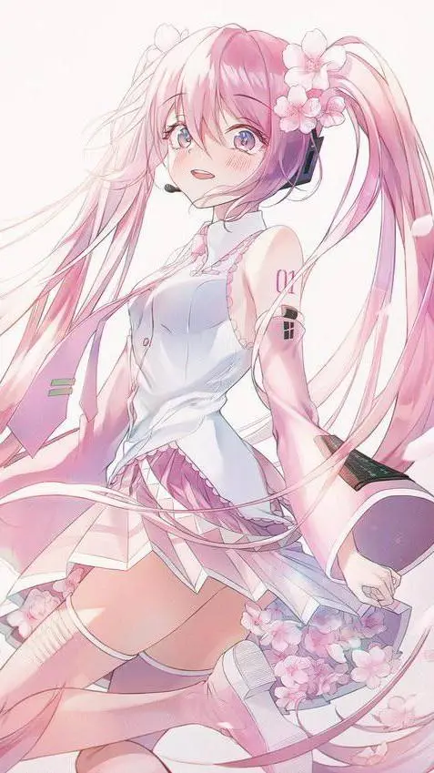ai character: Sakura Miku background