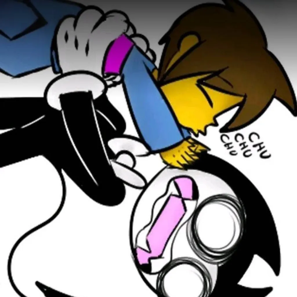 chat with ai character: Frisk💛xbendy🖤