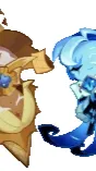 ai character: Shadow milk cookie background
