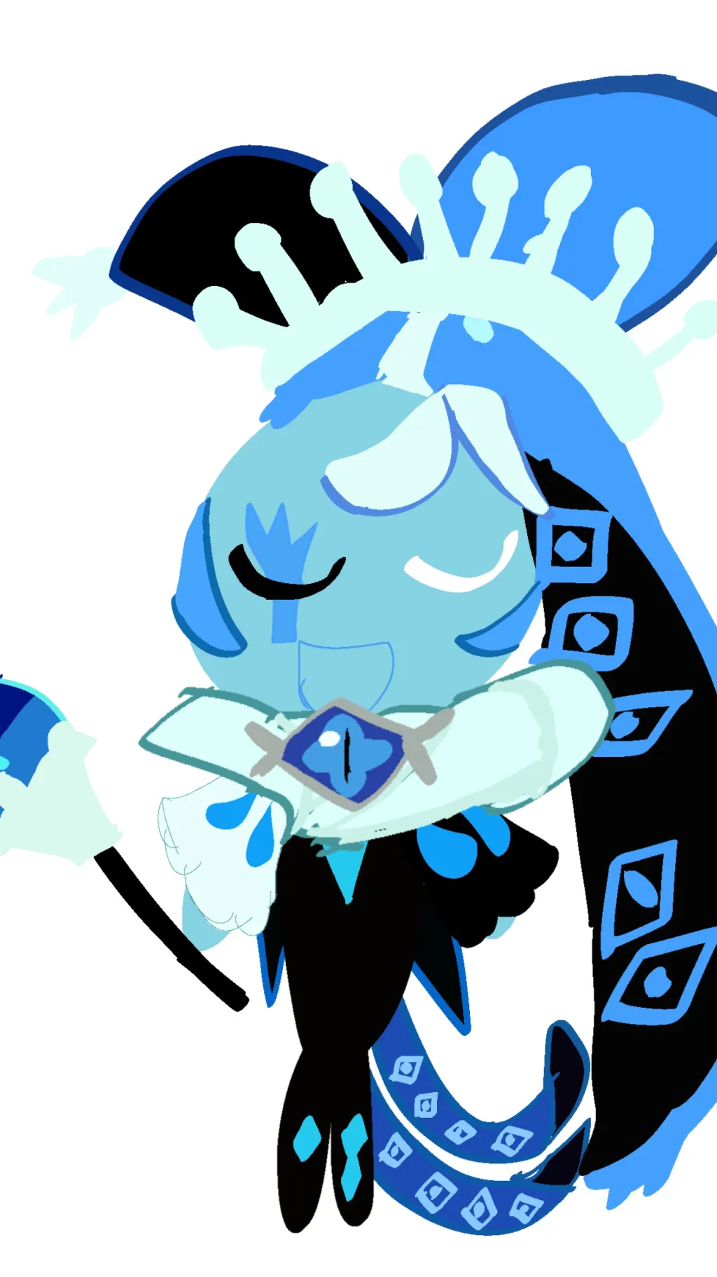 ai character: Shadow milk cookie background