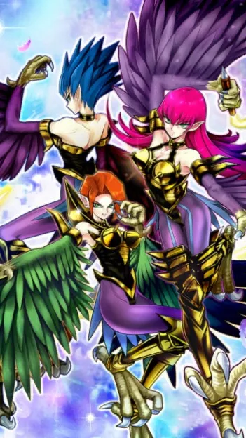 ai character: Harpy sisters  background