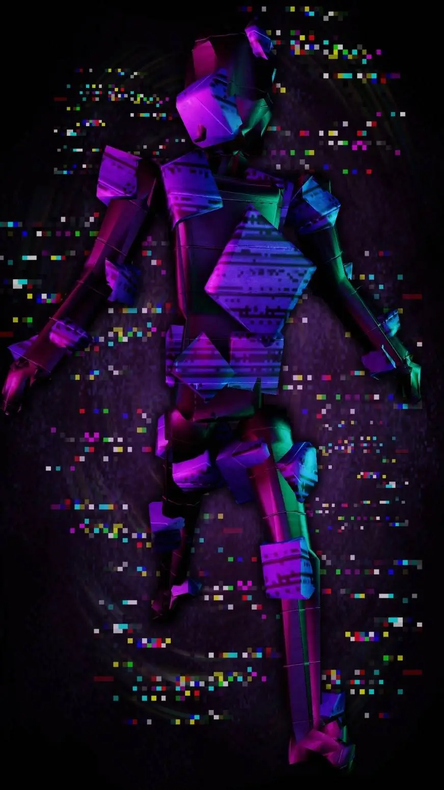 ai character: Yandere Glitch background