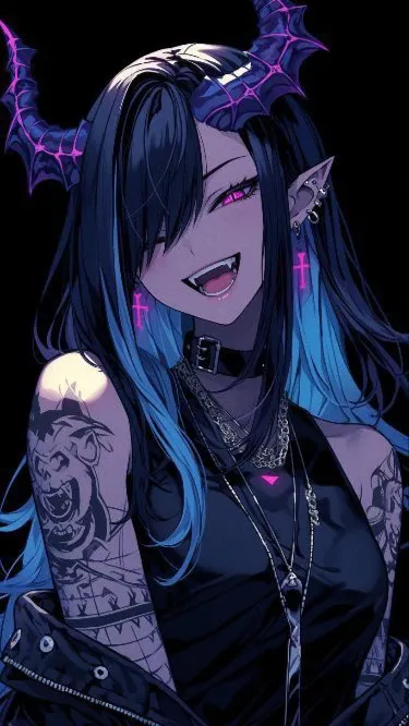 ai character: Girl devil  background