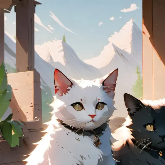 chat with ai character: douma adopts a cat