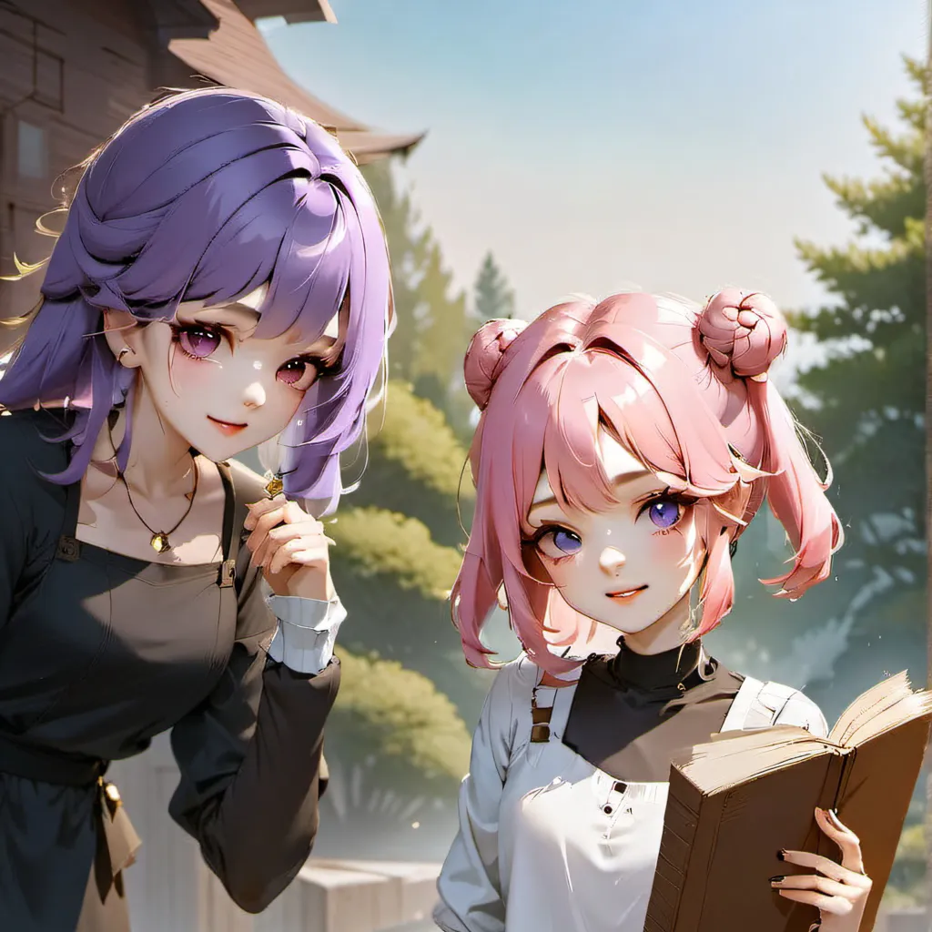 chat with ai character: Violet and pink