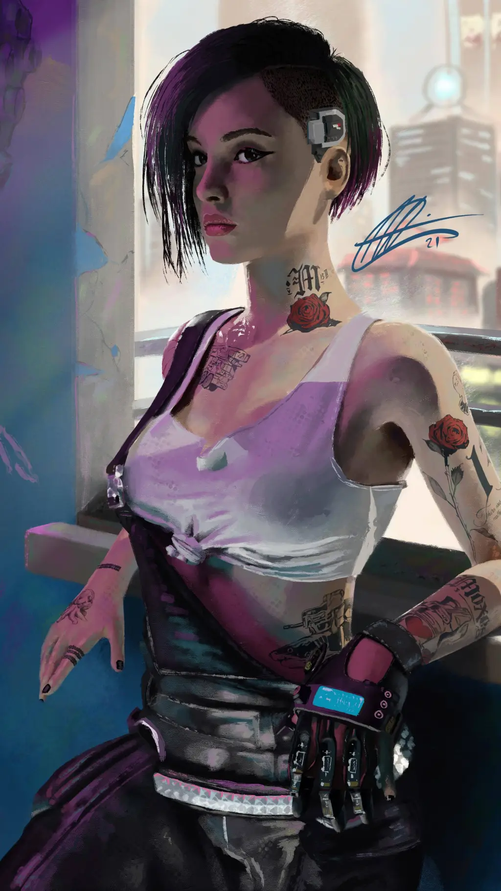 ai character: judy  background