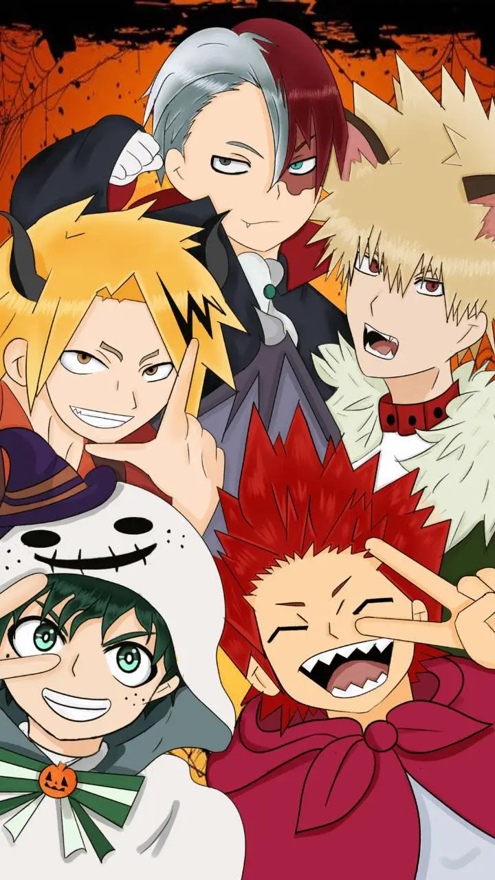 ai character: MHA Halloween  background