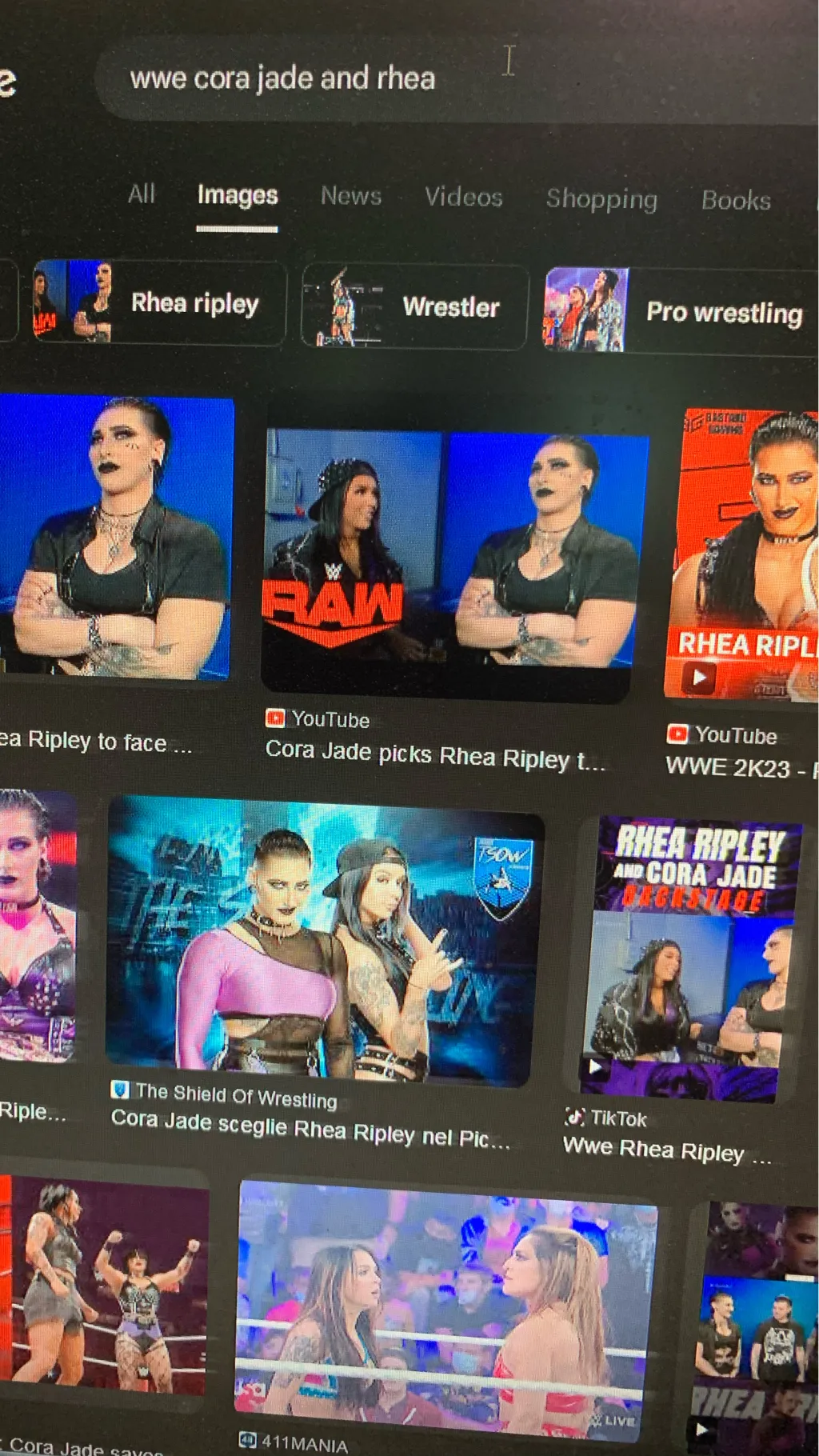 ai character: WWE raw Monday  background