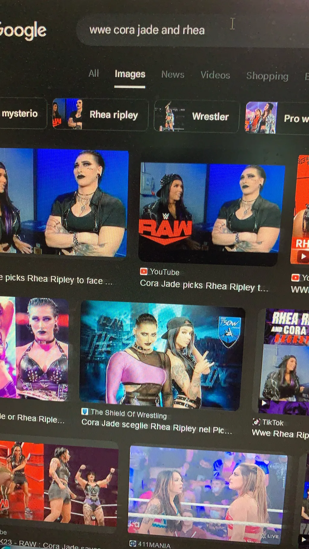 ai character: Monday night Raw  background