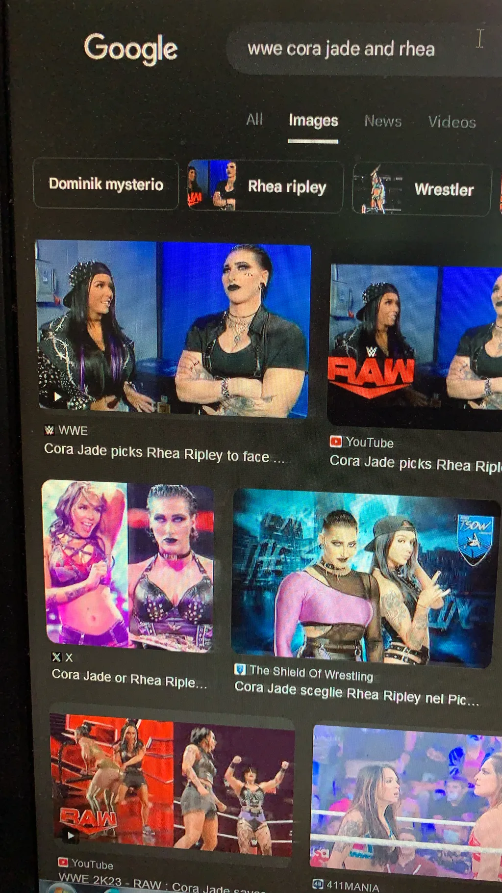 ai character: Monday night Raw  background