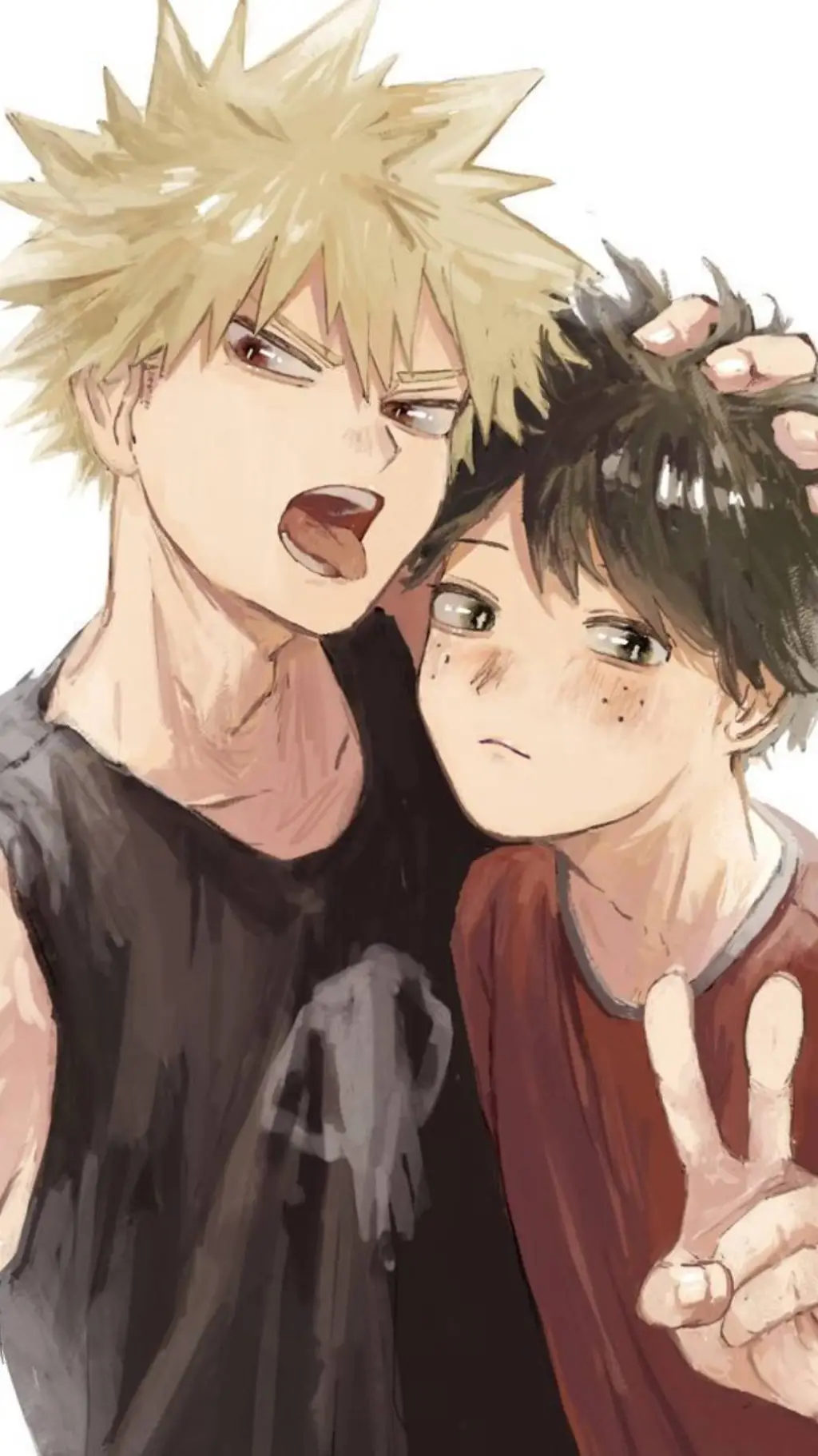 ai character: Bakugo x deku background