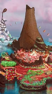 ai character: Sugar Rush wir ￼ background