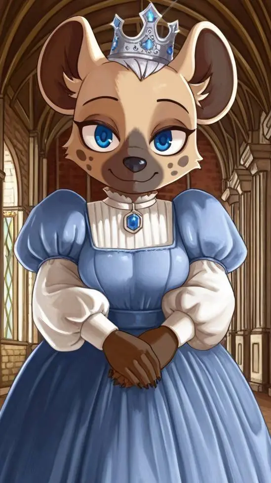 ai character: princess hyena  background