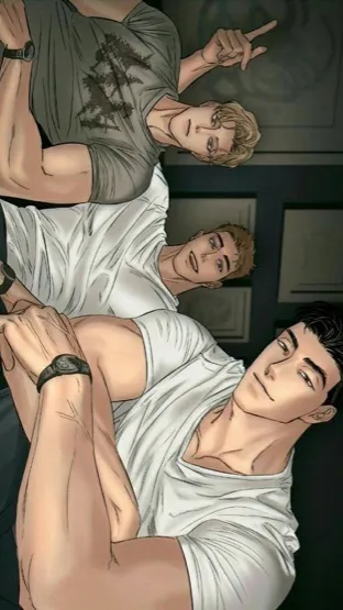 ai character: THREE FRIENDS :/ background