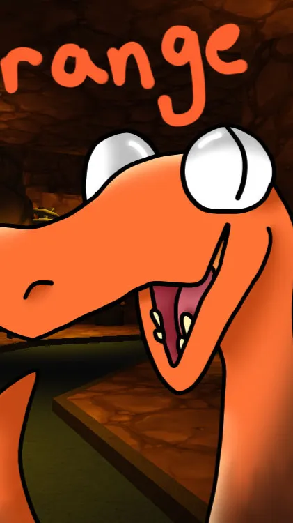 ai character: Orange background