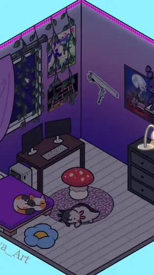 ai character: ur room background