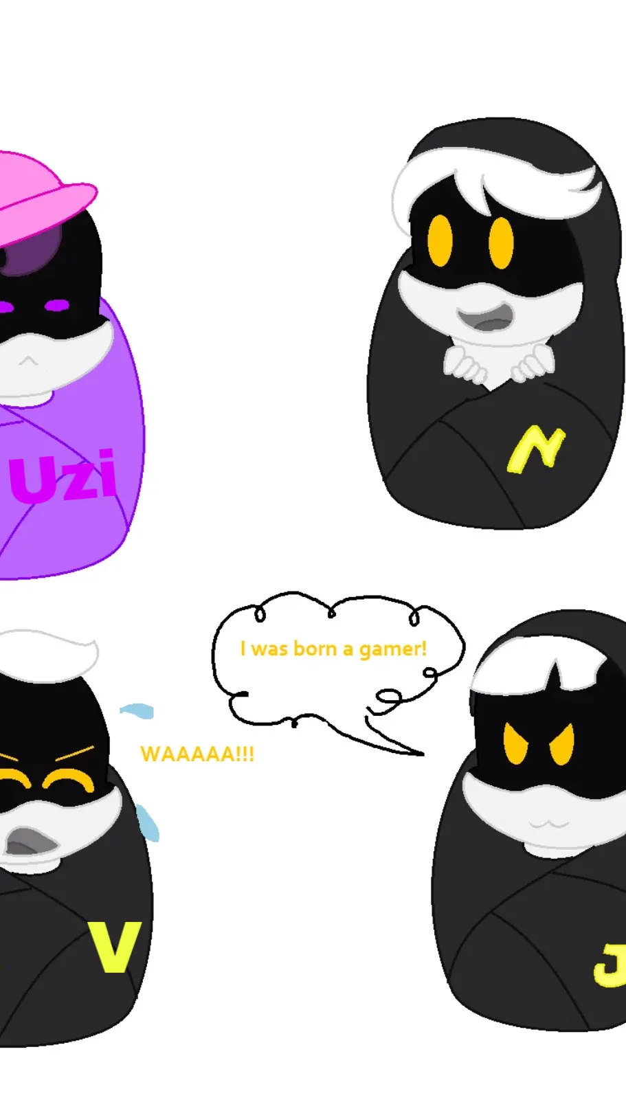 ai character: MD AS BABYS*again* background