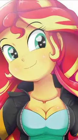 ai character: Sunset Shimmer x u background