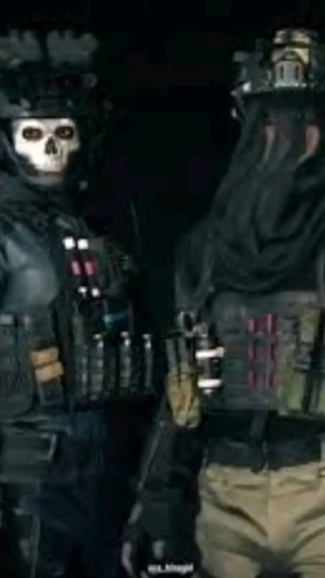 ai character: ghost and Konig  background