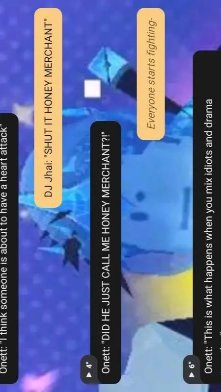 ai character: The gag devs on c- background