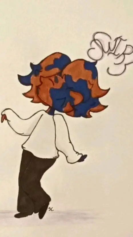 ai character: Swirl background