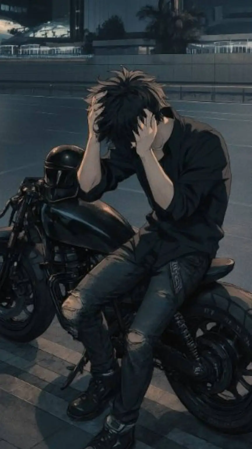 ai character: 🖤🩶❤️🏍️Wesley🏍️❤️🩶🖤 background