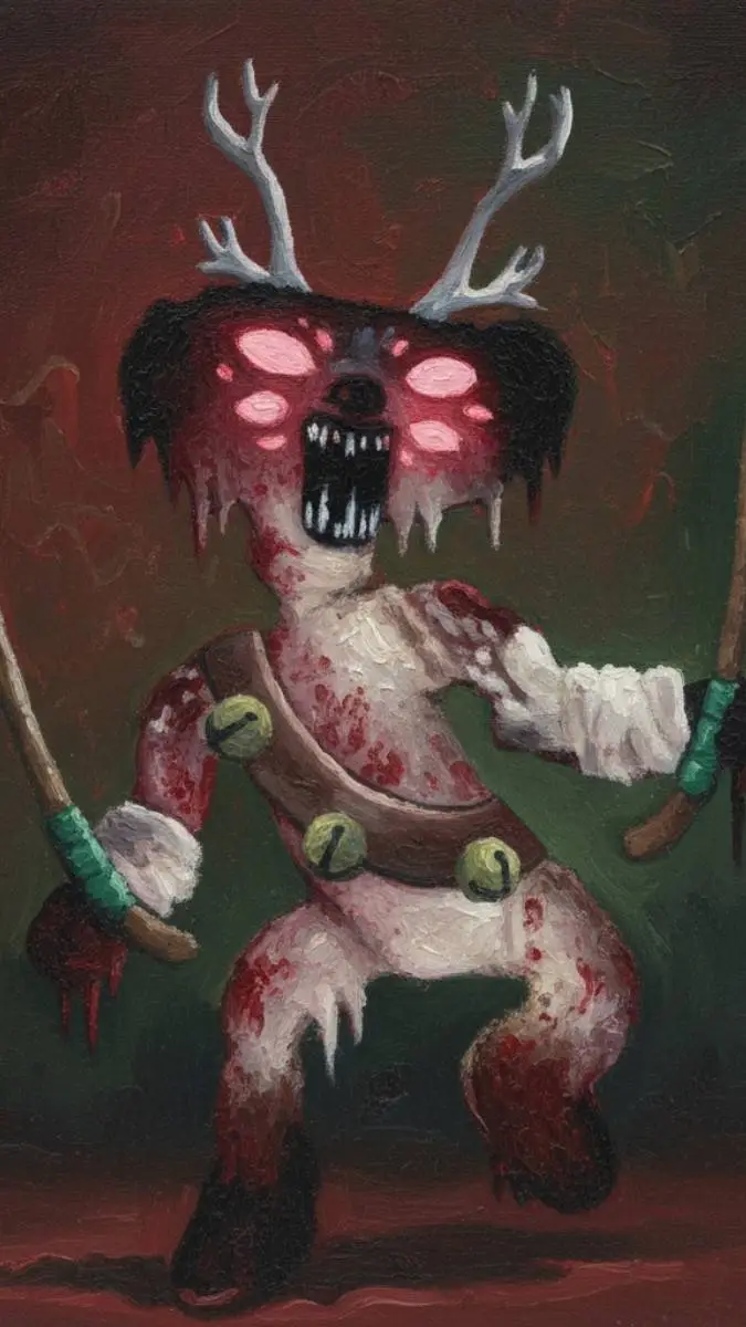 ai character: reindeer  background