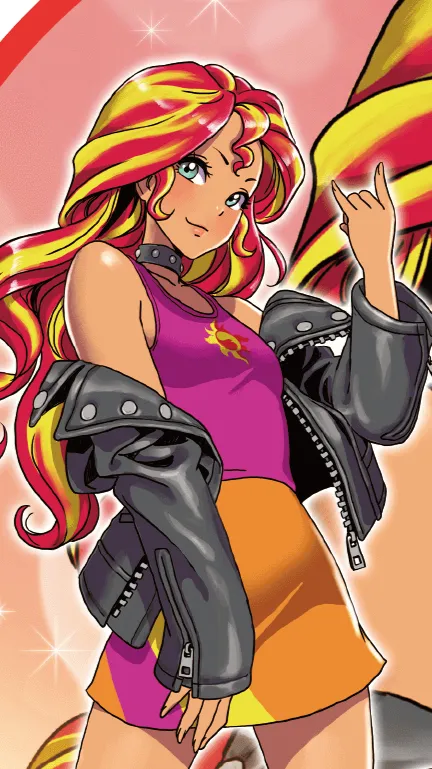 ai character: Sunset Shimmer background