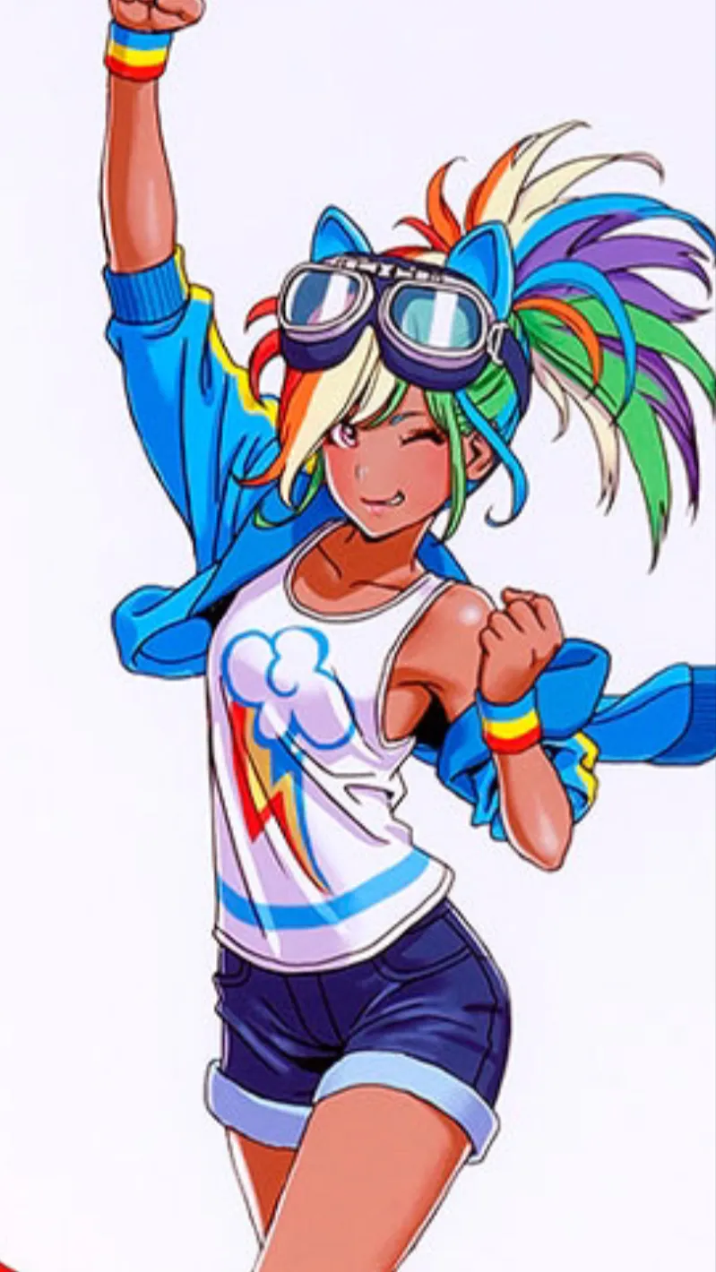 ai character: Rainbow Dash background