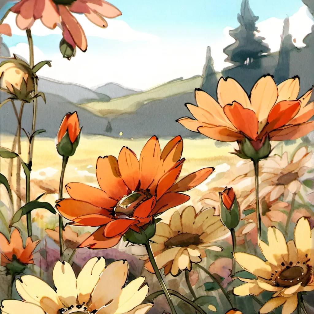 chat with ai character: flower field 