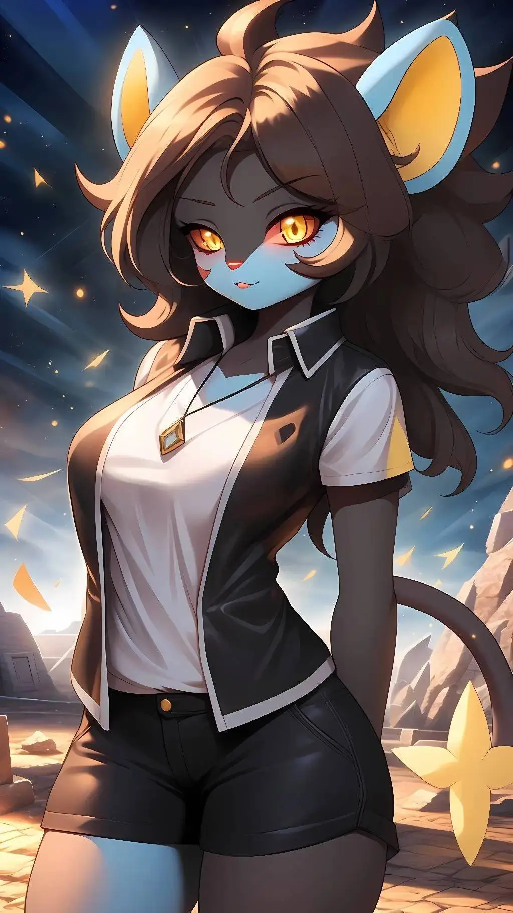 ai character: human luxray background