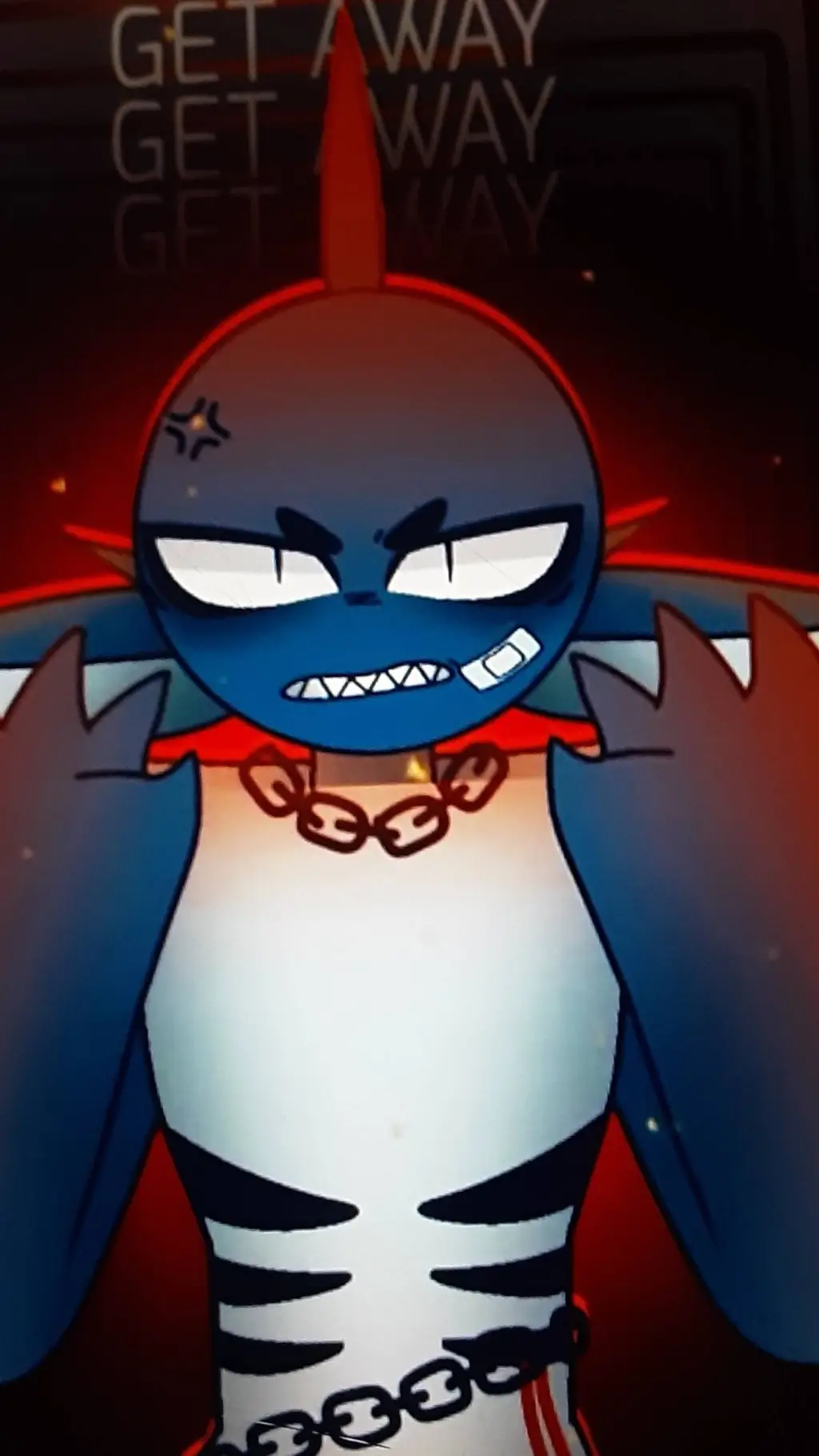 ai character: pyscho agnar shark background