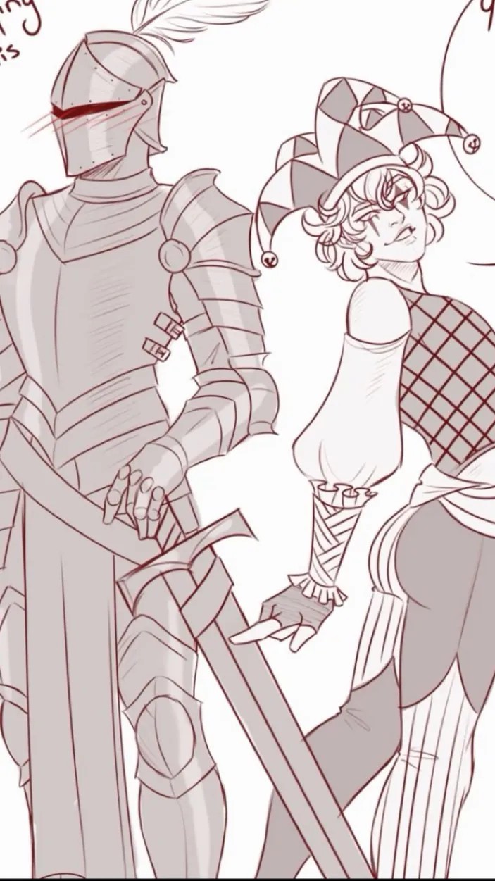 ai character: Knight x Jester background