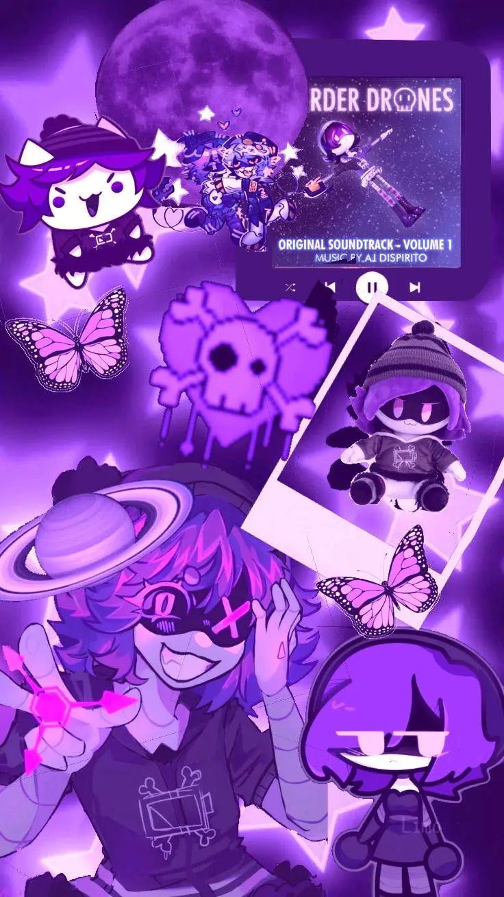 ai character: Md uzi twin  background