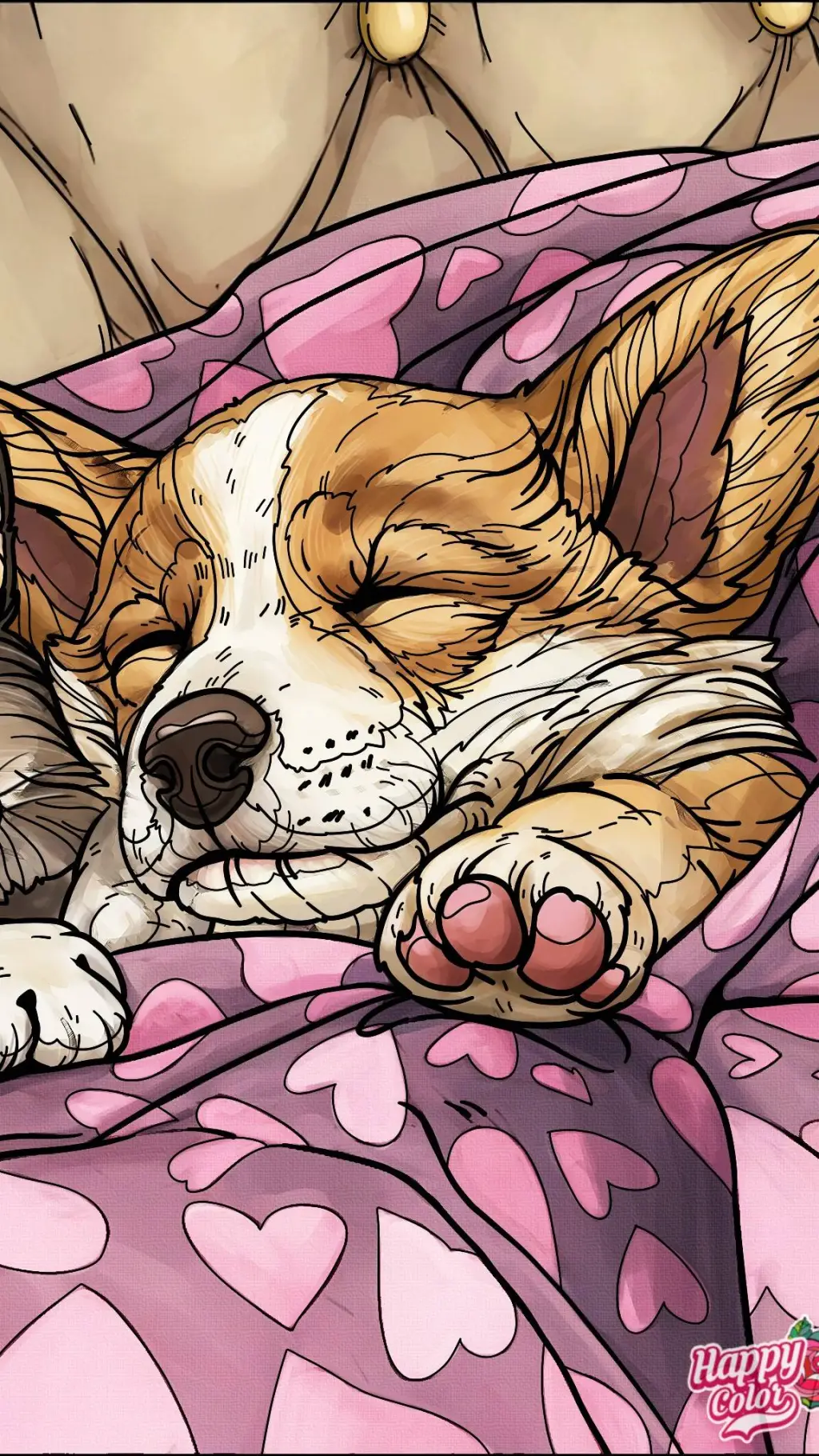 ai character: puppy  background