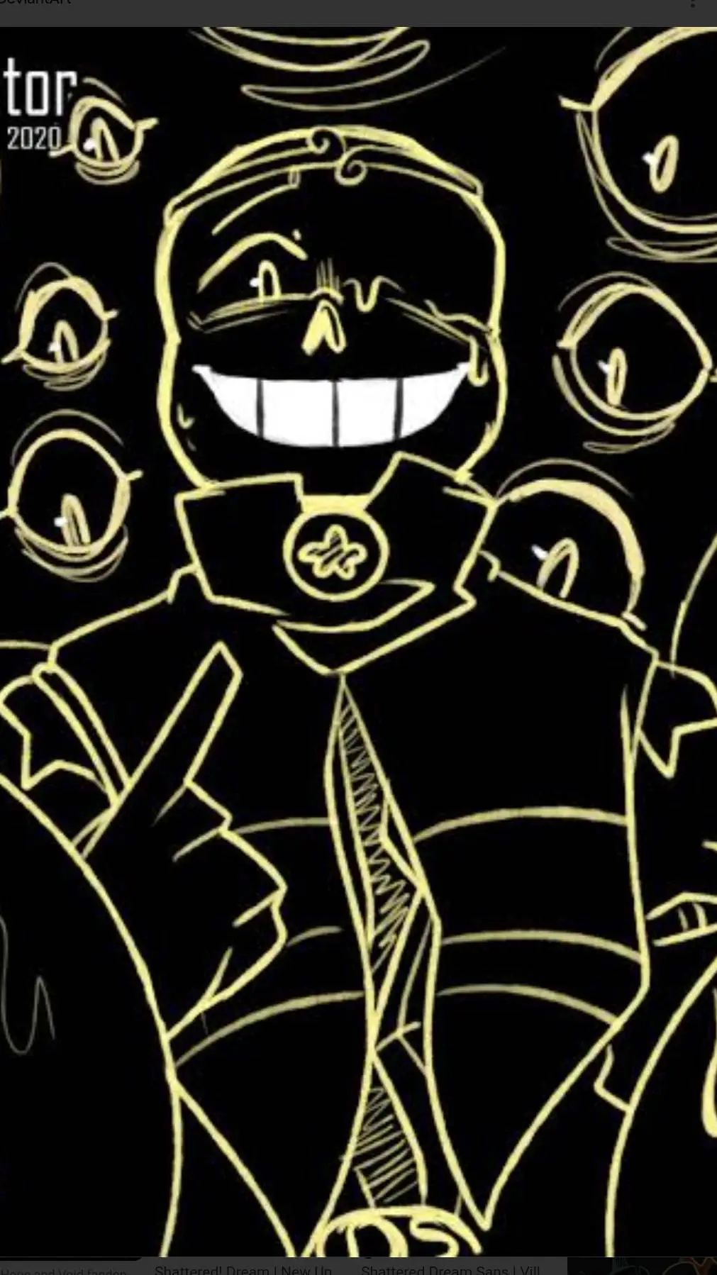 ai character: Shattered!Dream🖤💛 background