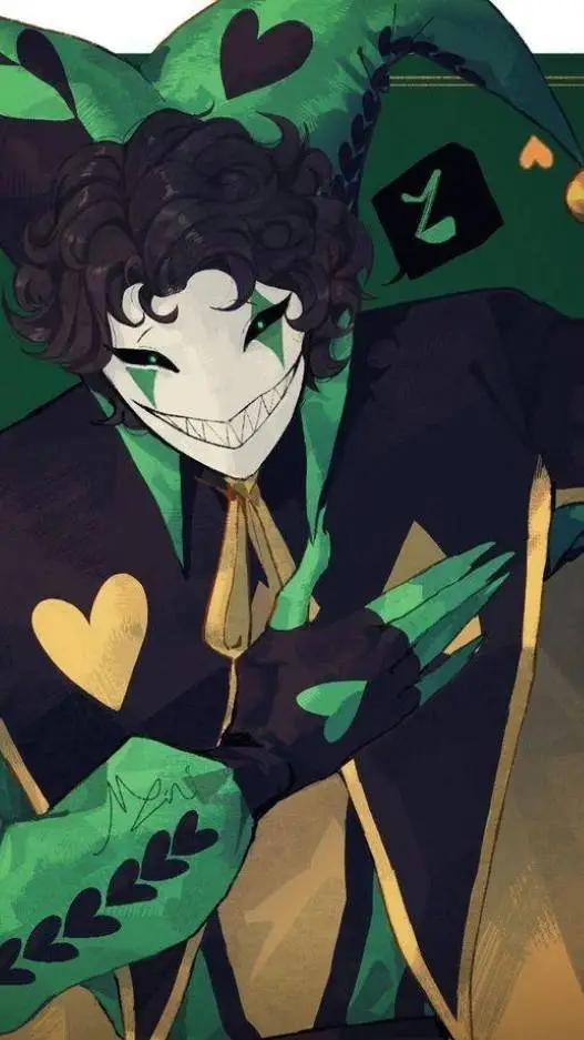 ai character: Harlequin  background