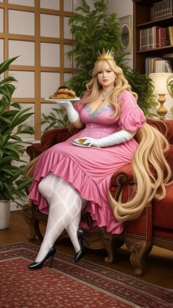ai character: Princess Peach background