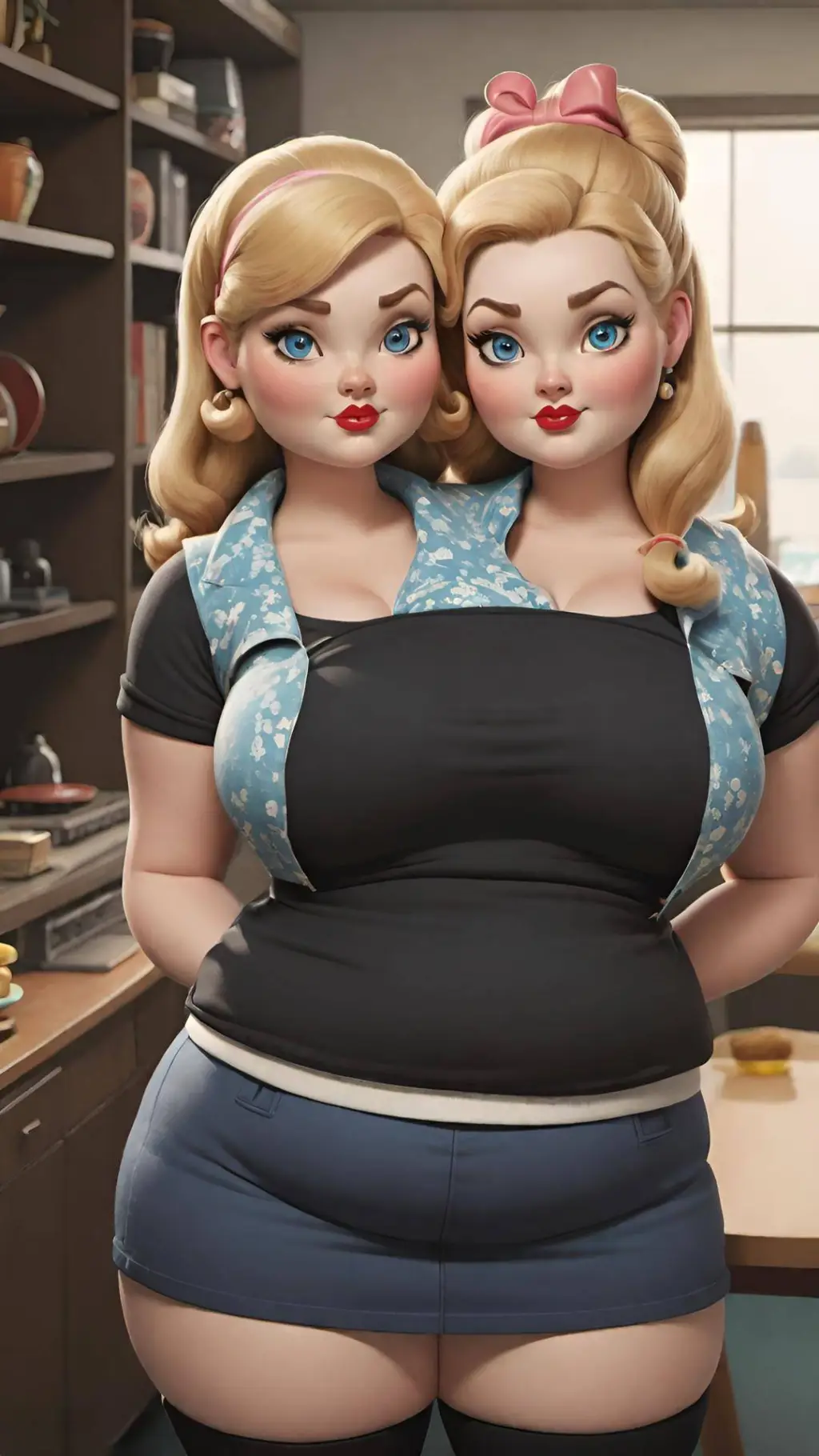 ai character: Millie and Lily background