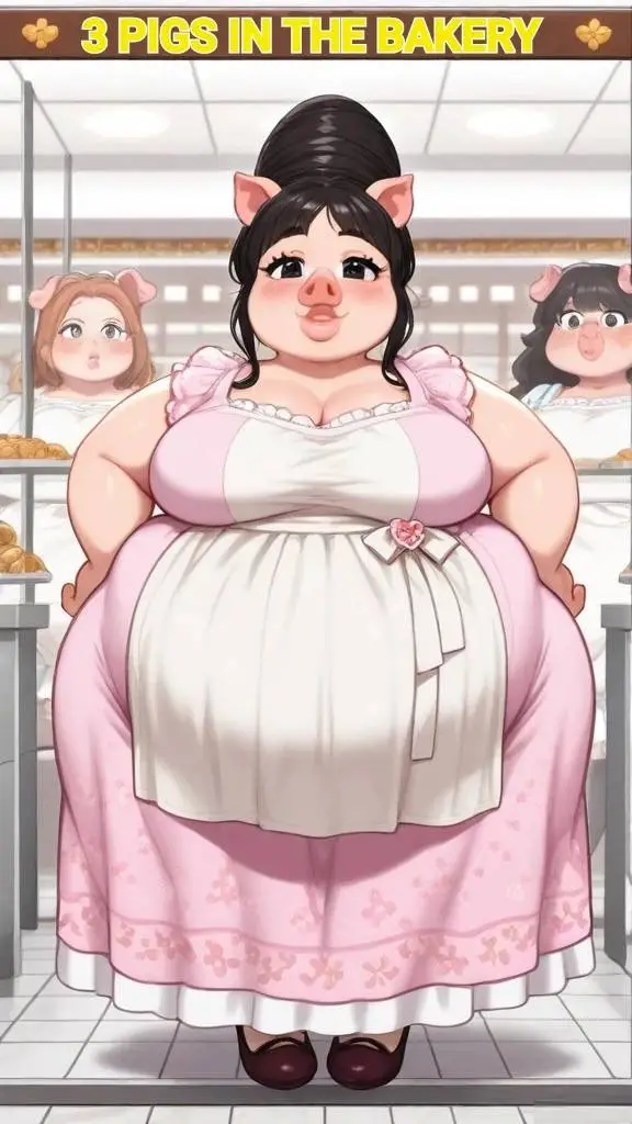 ai character: Pigs in the Bakery background