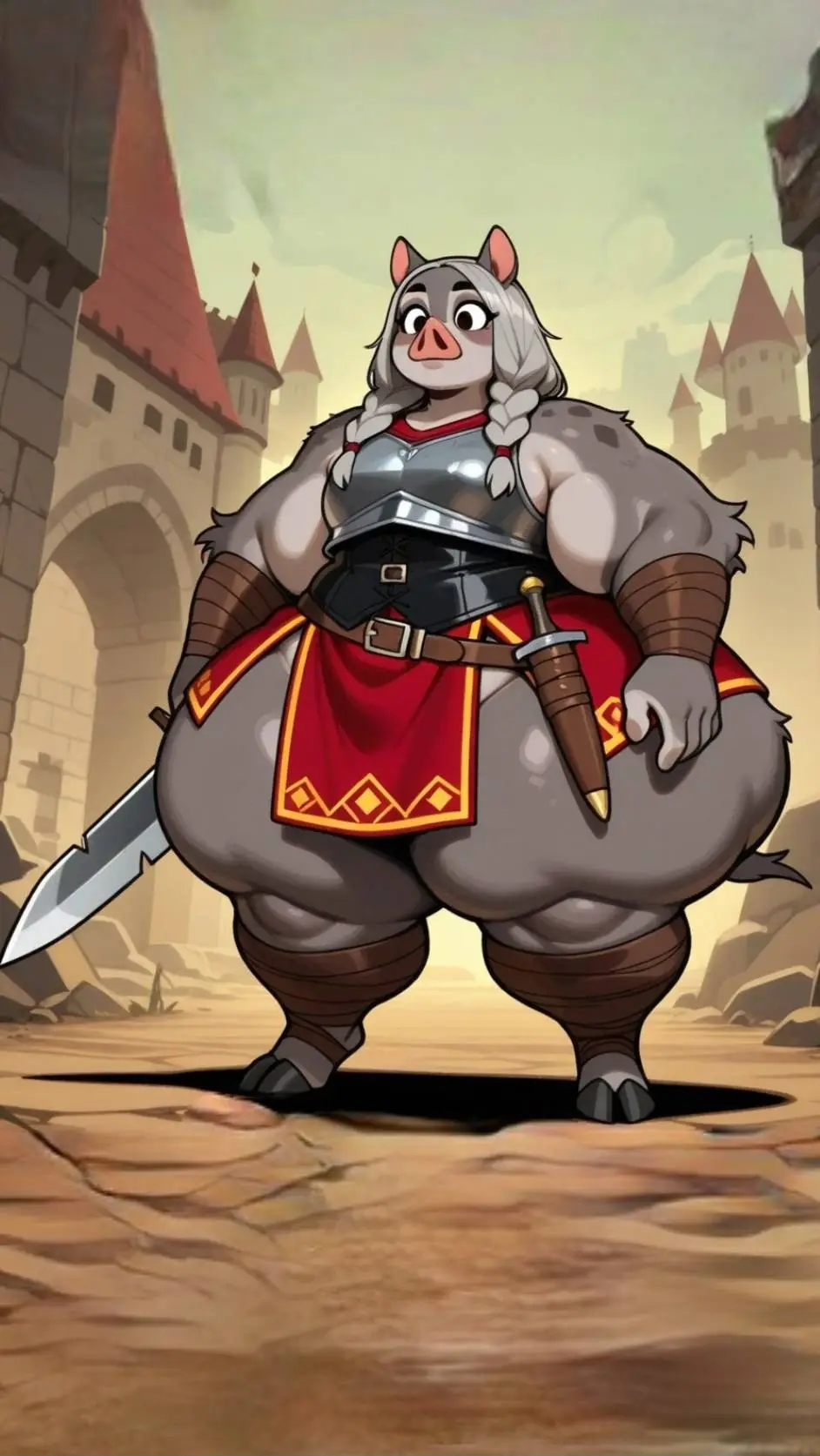 ai character: Lady Oinksalot background