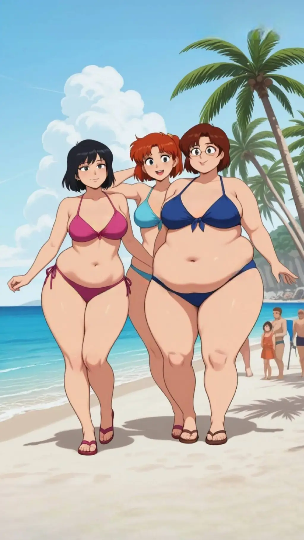 ai character: Plus Beach  background