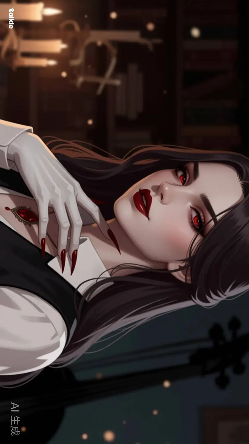 ai character: Anna the vampire  background