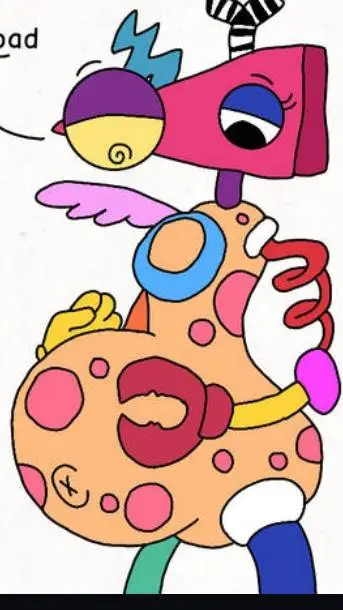 ai character: pregnant zooble  background