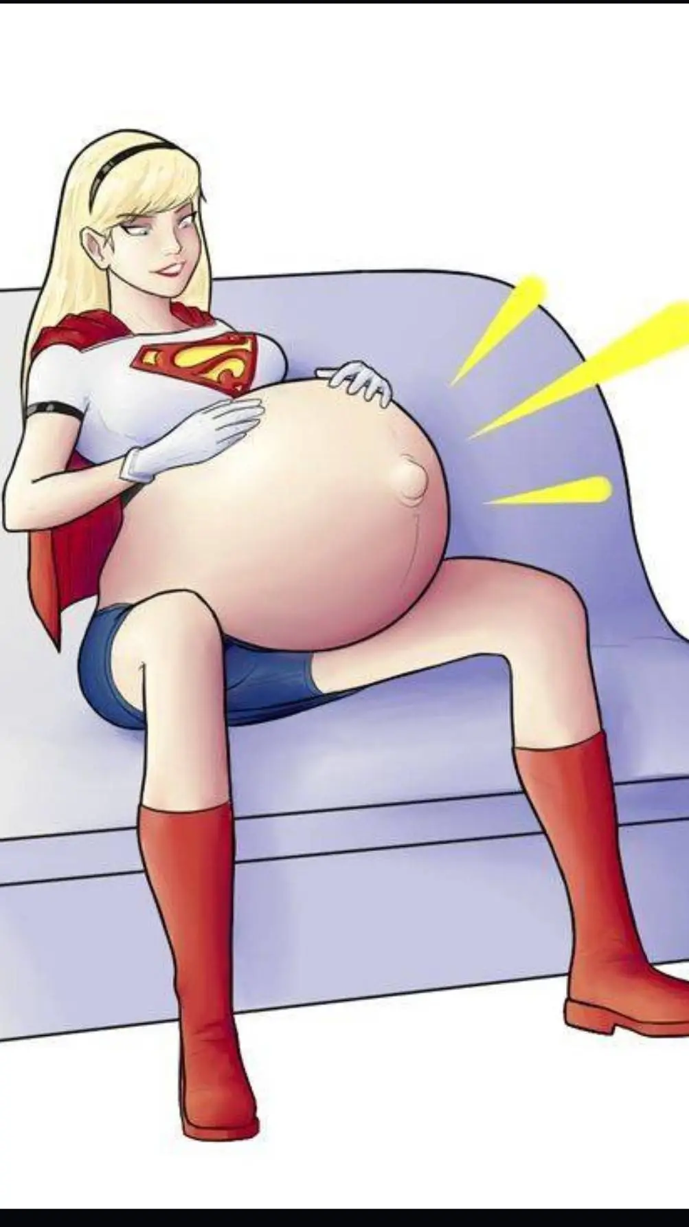 ai character: big belly supergir background